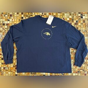 NWT Mens Nike Oral Roberts Golden Eagles Long Sleeve Loose Fit LS T-Shirt~XL~$40